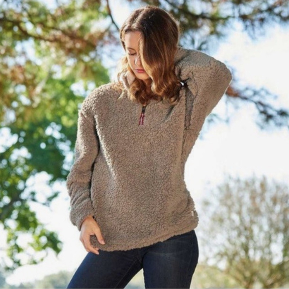 Southern Marsh 1/4 Zip Sherpa Pullover in